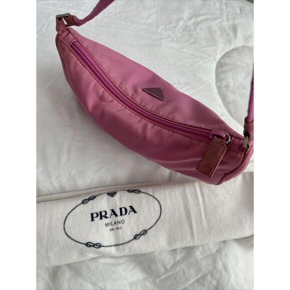 PRADA Y2K Pink Mini Shoulder Bag W/dust Bag - Picture 7 of 16
